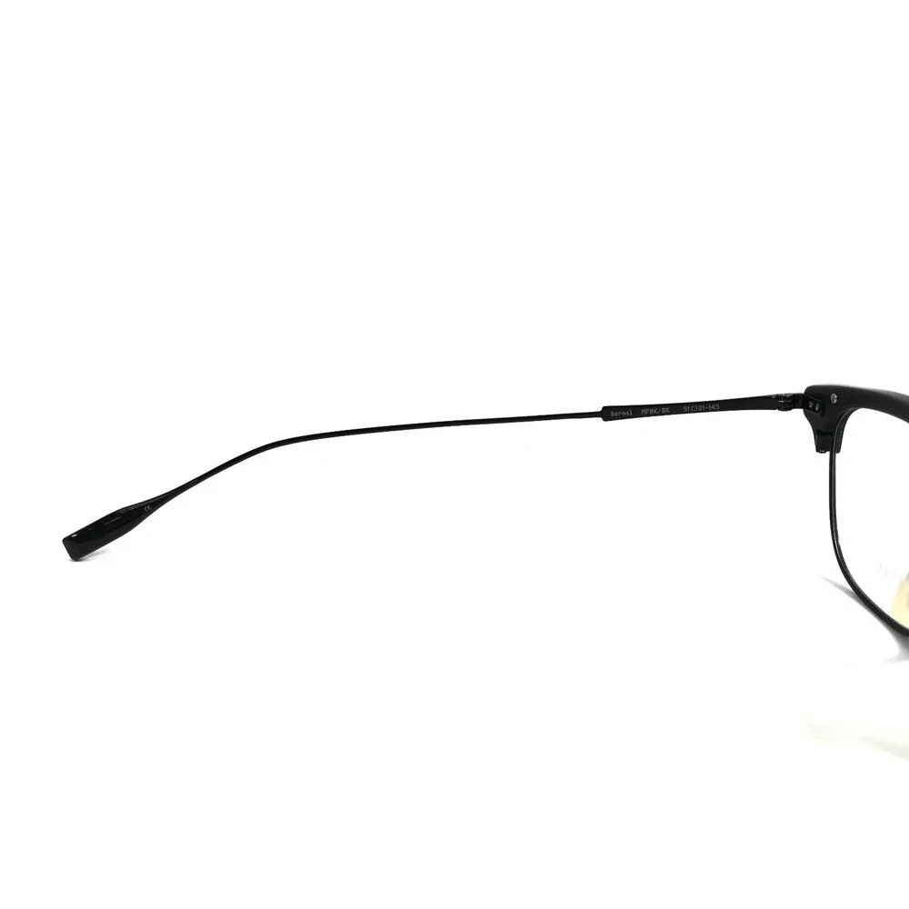 Eyevan Eyeglasses Frames Bernal MPBK/BK Matte Black Rectangle Full Rim 51-21-145